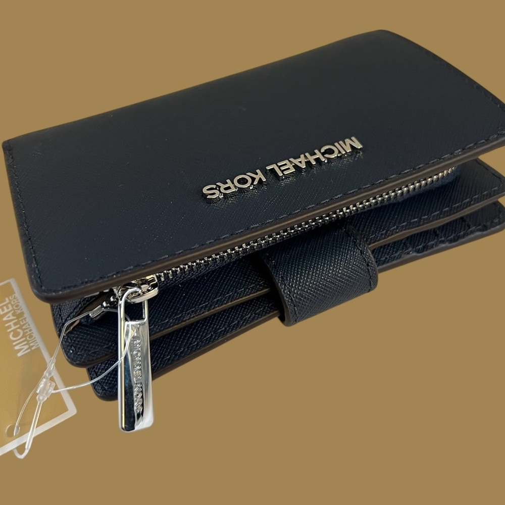 Michael Kors Leather Dark Navy Wallet